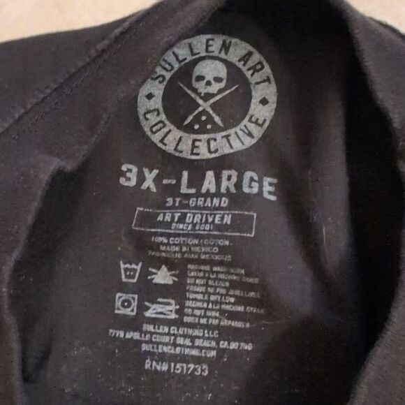 Lot Of 3 Sullen Art Collective Size 3XL Tees Black Red Blue - Picture 10 of 12